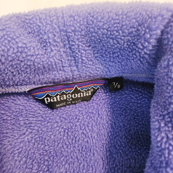 Patagonia Kids Vintage 80s 90s Synchilla Retro-X Fleece Jacket Bomber Size 7/8 - Picture 3 of 5